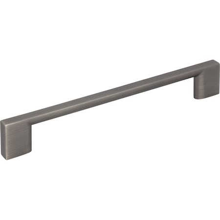 Jeffrey Alexander 160 mm Center-to-Center Brushed Pewter Square Sutton Cabinet Bar Pull 635-160BNBDL